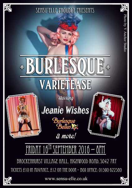 Burlesque Varietease featuring Jeanie Wishes