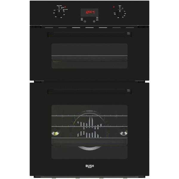 Bush BDOBF Integrated 60cm Double Electric Oven - Black.