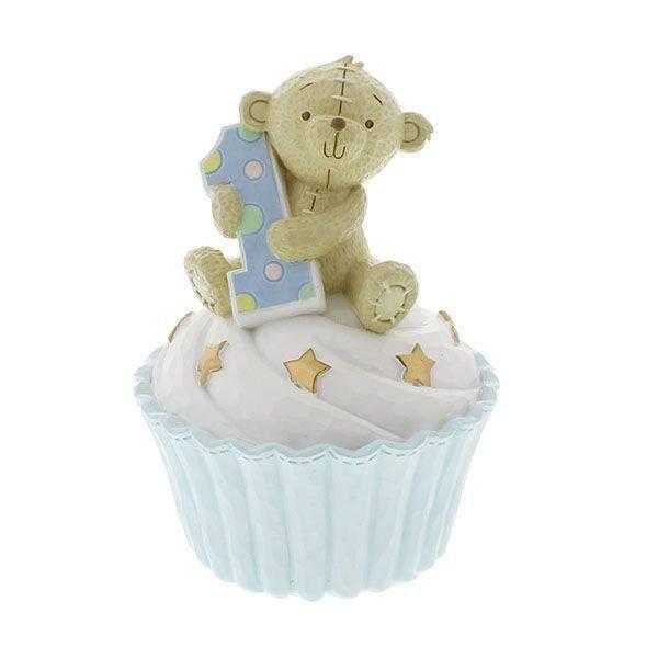 Button Corner 1st Birthday Money Box - Boy