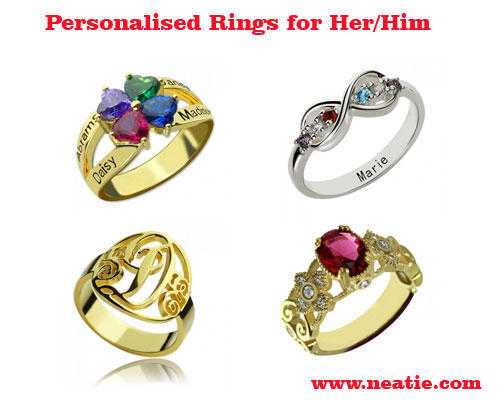 Buy Gold Personalised Rings