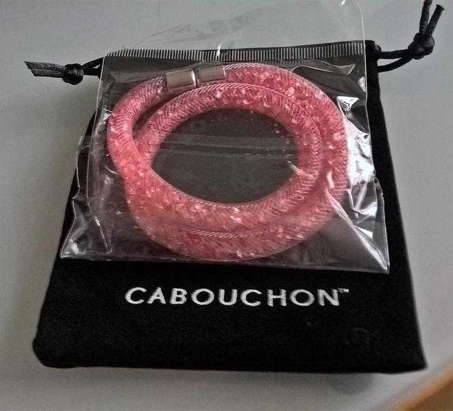 Cabouchon Pink Snake Double Bangle
