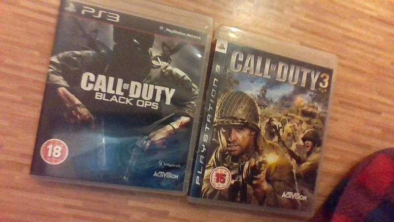 Call of duty black ops 1 and Call of duty 3 Ps3