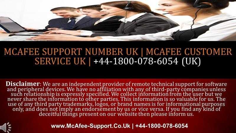 Call on 44-800-078-6054 for McAfee Support Number UK