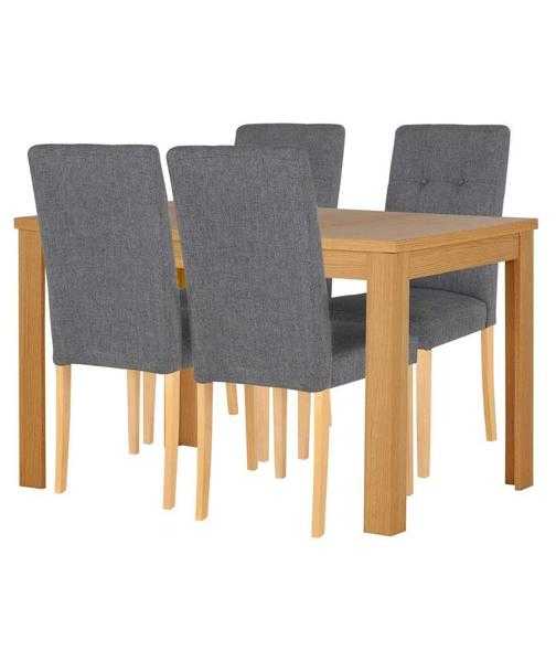 Campbell oak effect 4 adaline oak dining set