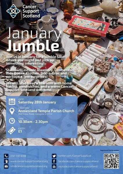 Cancer Support Scotland- Jumble Sale (DONATIONS WANTED)