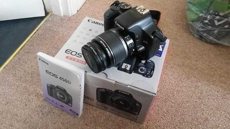 Canon 450d SLR camera  18 - 55mm lens