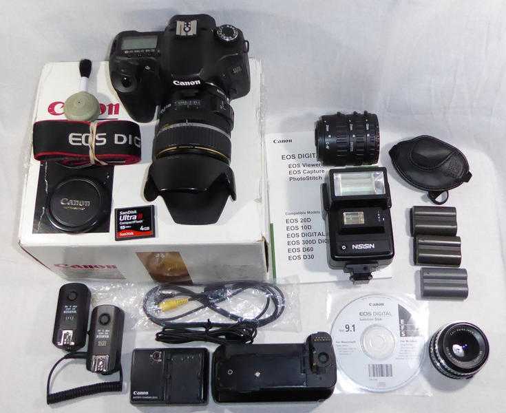 Canon EOS 40D 10MP Digital-SLR Camera EF-S IS USM 17-85mm 4GB CF and more