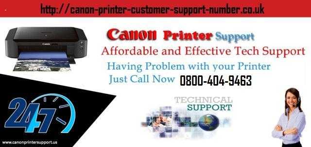 Canon Printer Tech Support for UK 0-800-404-9463