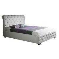 Capiata Crystal Leather Bed Frame Crystal Bed 60 WHT for 302.99