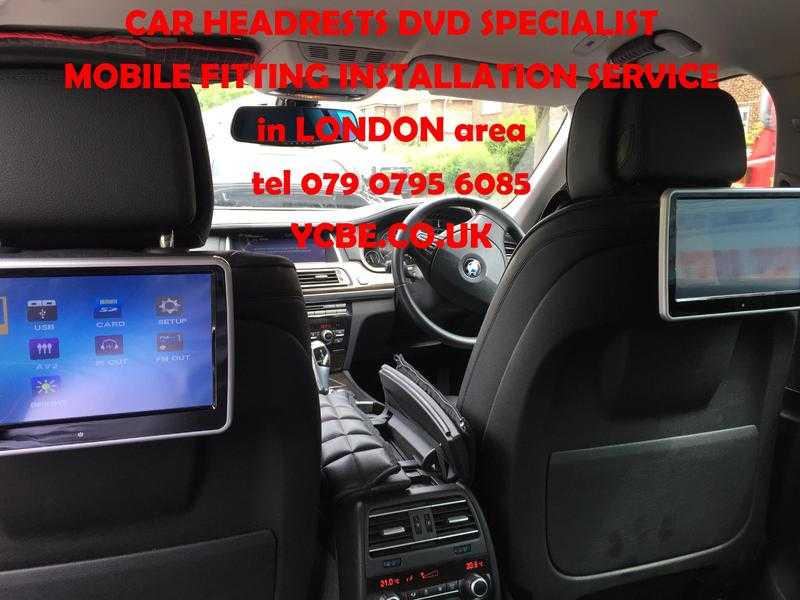 CAR HEADRESTs SCREENs DVD monitors FITTING roof screens (with SRS modul removal) London area