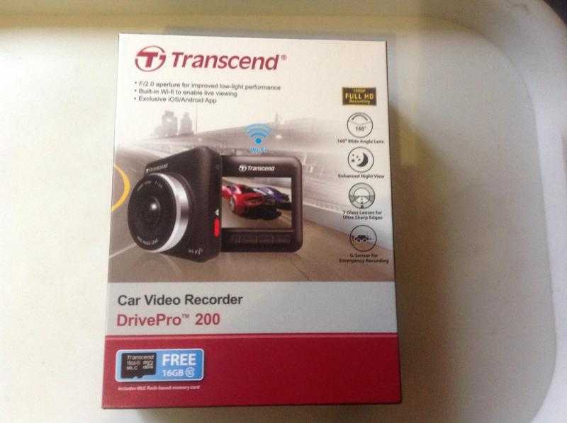 Car video recorder Transcend Drivepro 200 (New)