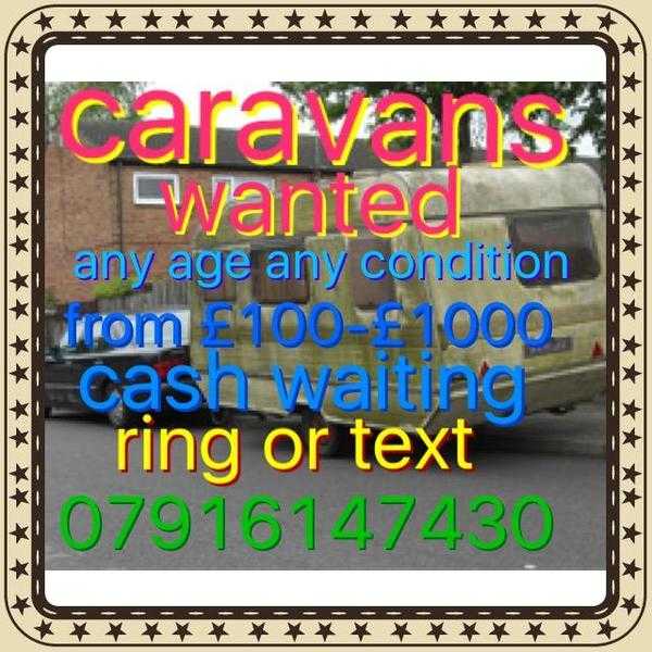 Caravans bought for cash