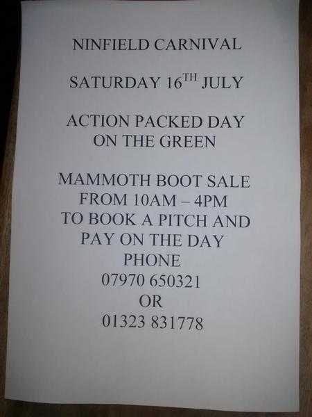 Carnival boot sale