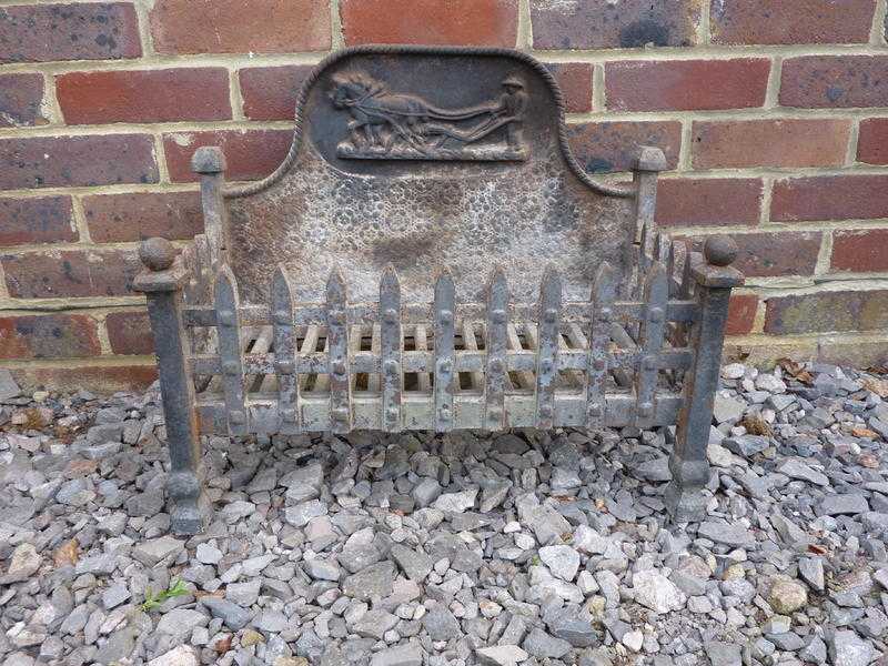 Cast Iron Fire Grate with Backplate