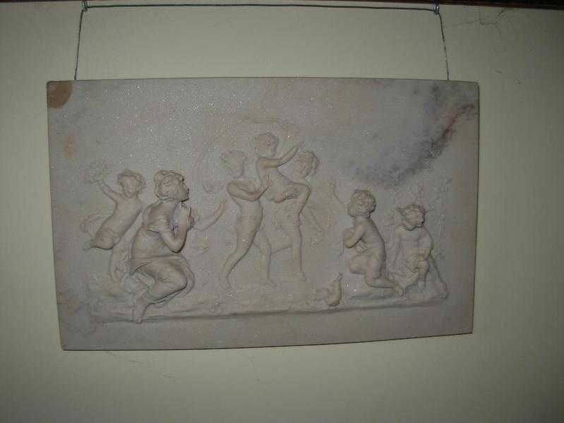 Cast Marble Wall Plaque Relief.