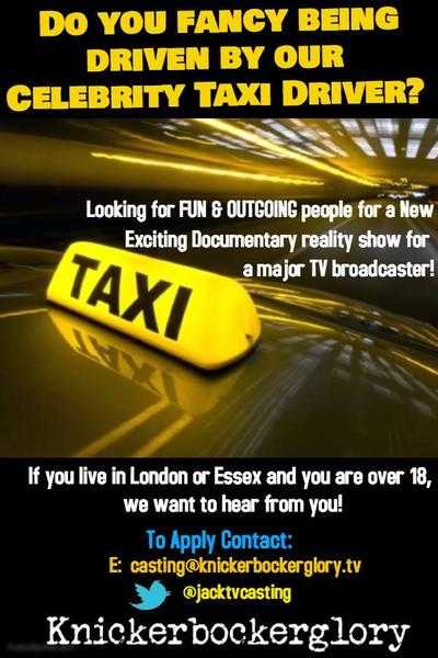 CELEBRITY TAXI DRIVER - TV SHOW (Fancy Being A Passenger)