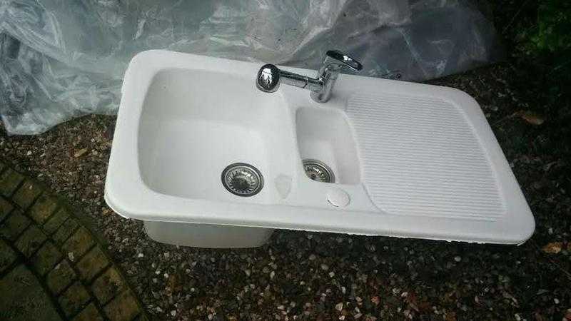 Ceramic Kitchen sink amp tap