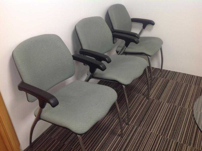 Chairs Cream colour in set of 6 or more. Ideal for reception area, office.