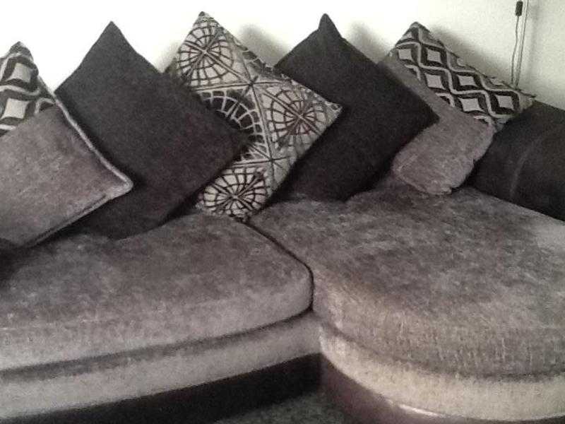 Chaise lounge 4 seater suite with snuggle chair and half moon foot stool