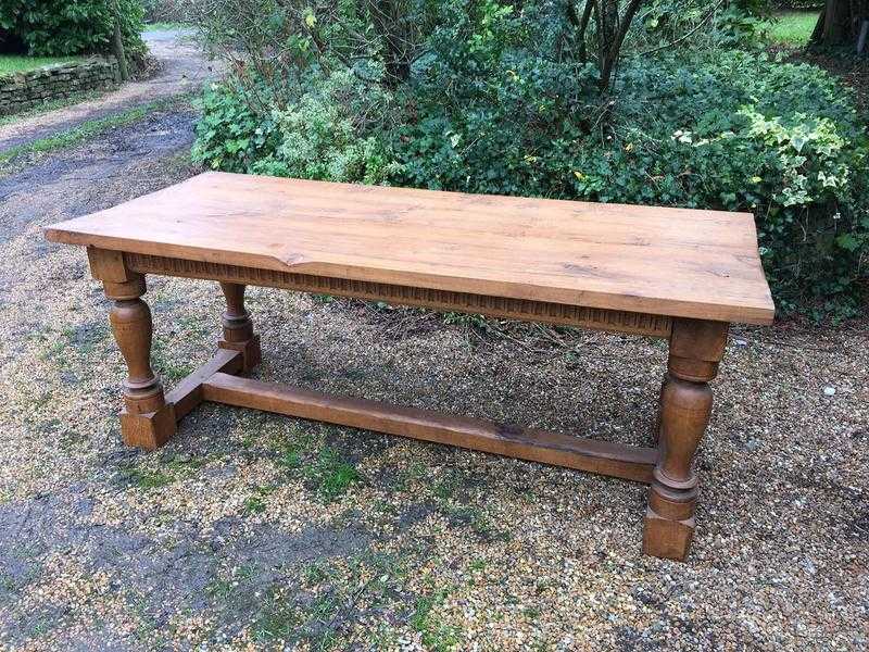 Character Oak Dining Table - Solid wood - Rectory  Farmhouse style - Large