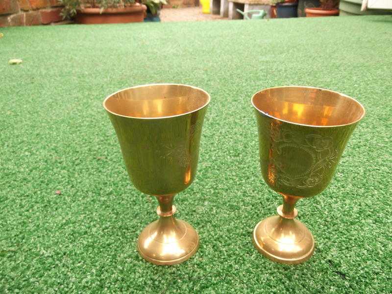 Cheap  and unusual Christmas gift - Brass Goblets