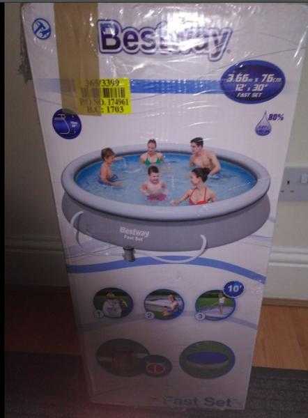 CHEAPEST PRICE - Bestway Quick Up Pool Set - 12ft - 4161 Litres
