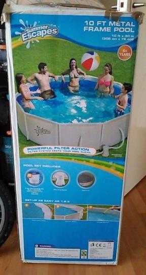 CHEAPEST -Round frame 10ft pool - comes with an Ice Cream Cone Pool Float ACCEPTING OFFERS
