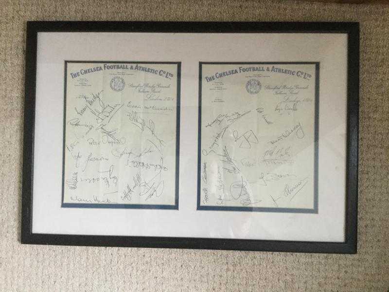 Chelsea FC signed framed picture Look