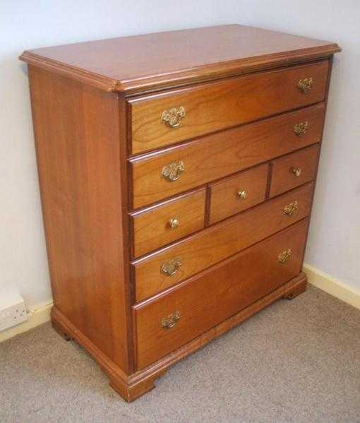 Chest of drawers and bedside cabinet