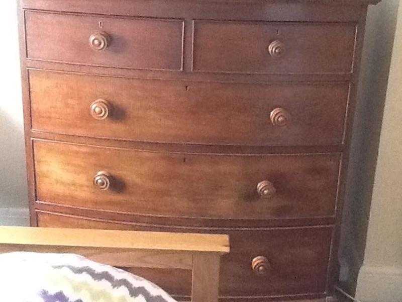 Chest of drawers Antique Victorian Bow Front NORTHAMPTON