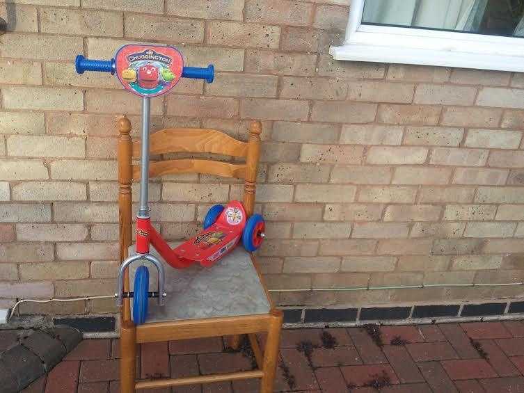 Child tri-scooter, quotChuggingtonquot, hardly used and in lovely condition