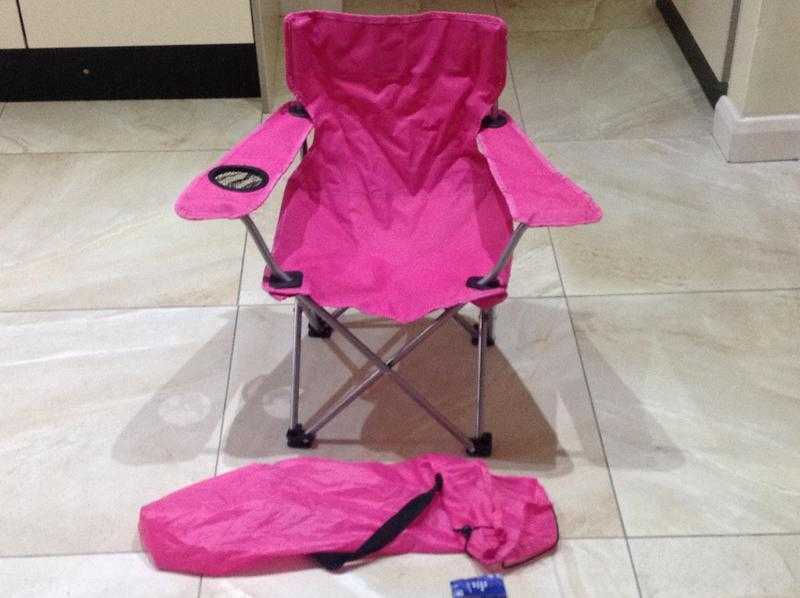 Children039s folding pink chair NEW