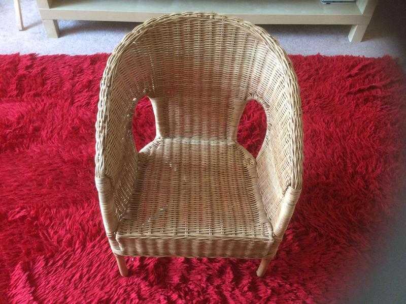 Childs wicker chair