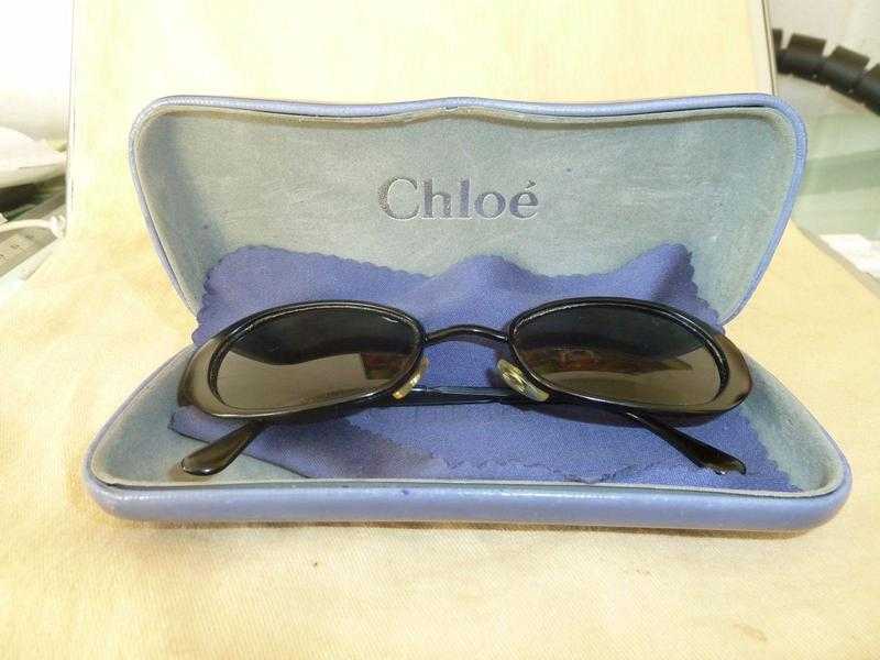 Chloe Metal Frame Black Lenses Oval Sunglasses...Model 135 (ORIGINAL) FREE POSTAGE