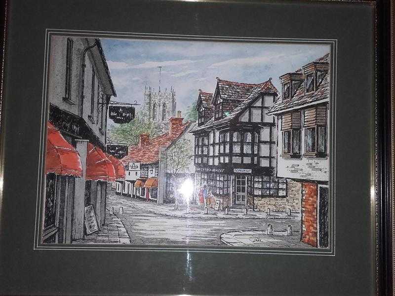CHRISTCHURCH  FRAMED PICTURE.