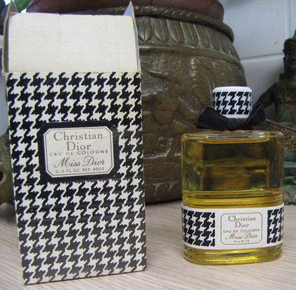 Christian Dior vintage 2 oz full bottle of Miss Dior eau de cologne