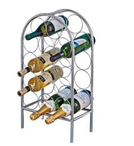 Chrome wine rack