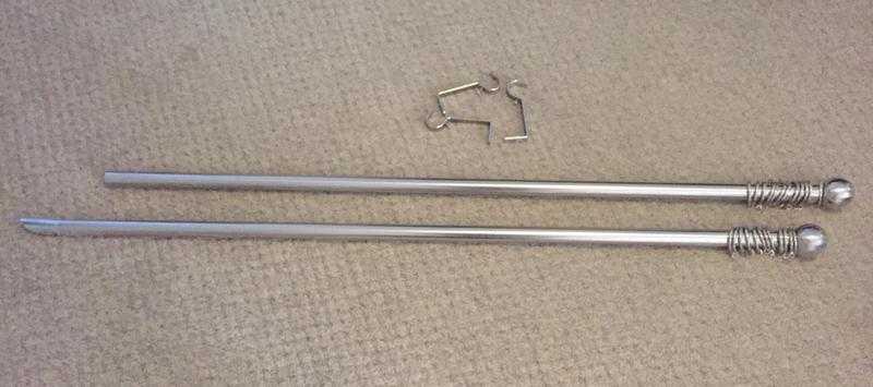ChromeNickel Curtain Pole - 240cm - FREE TO COLLECTOR