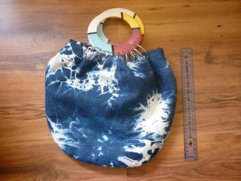 Circular Denim Handbag