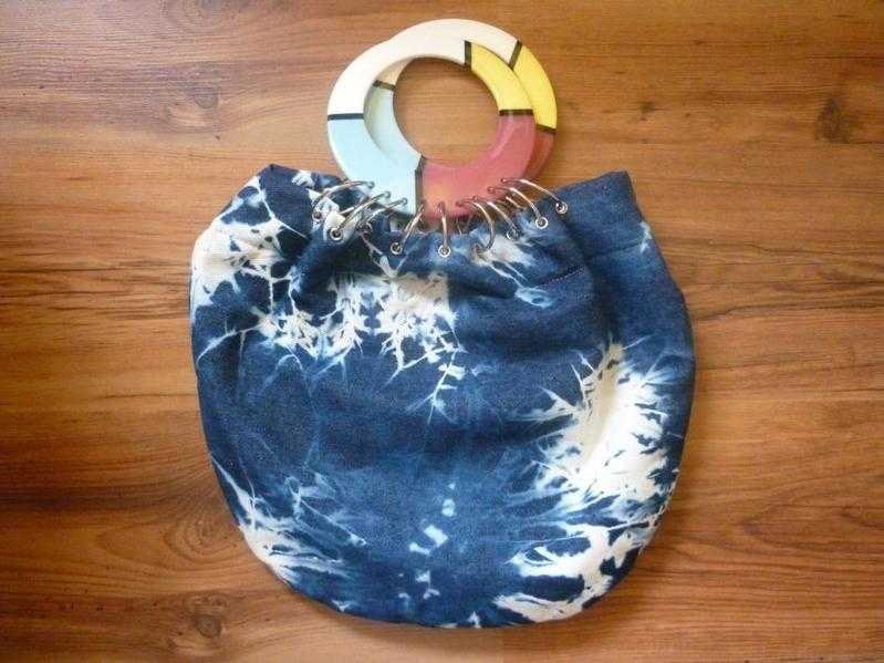 Circular Denim Handbag