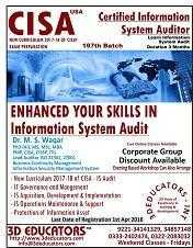 CISA Certified Information System Auditor Course Offerd by 3D Eductors