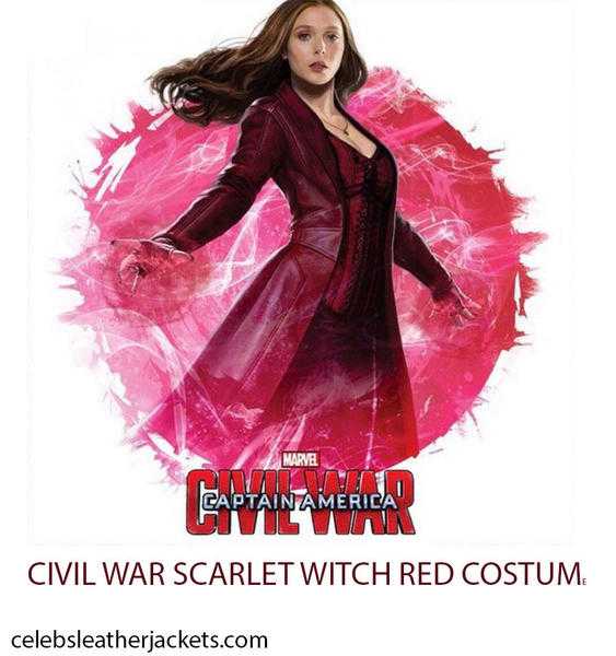 CIVIL WAR SCARLET WITCH RED COSTUME