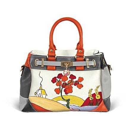 Clarice Cliff-Inspired Tri-Colour Handbag