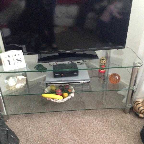 Clear Glass Television Unit.