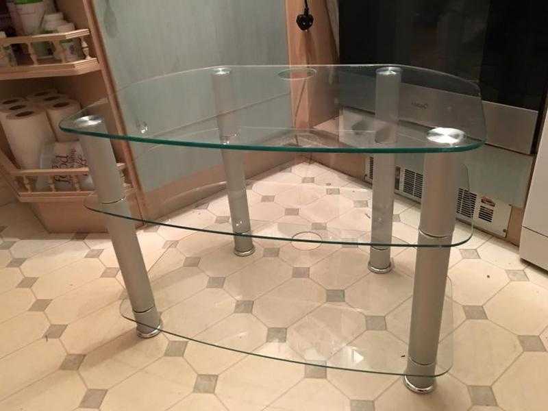 Clear Glass TV Stand