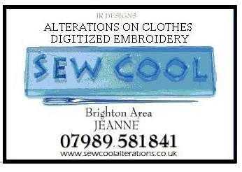 Clothing alterations, Leather Repairs, Embroidery service, Brighton area