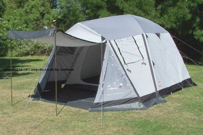 Coleman Sahara 4 polycotten tent and camping gear.