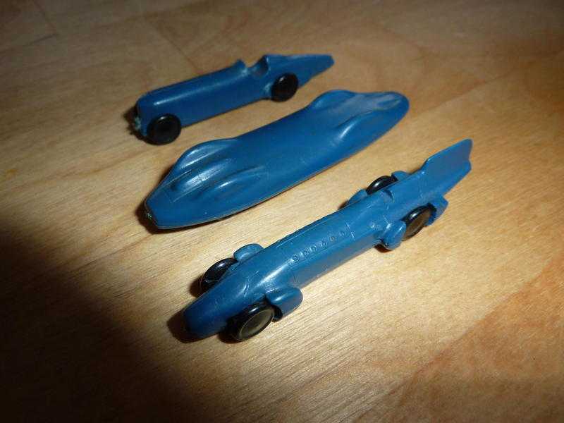 Collectible plastic land speed record car group