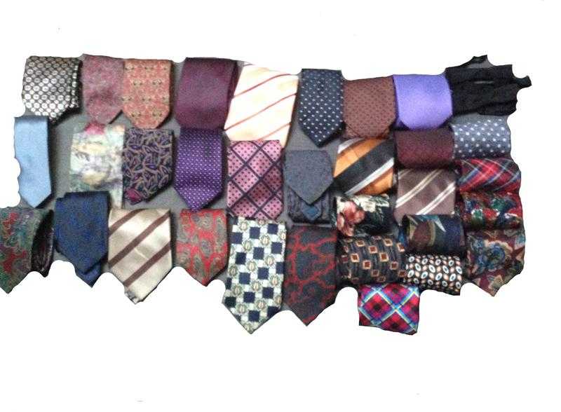 Collection of 30 Mens Neckties amp Two Bow Ties