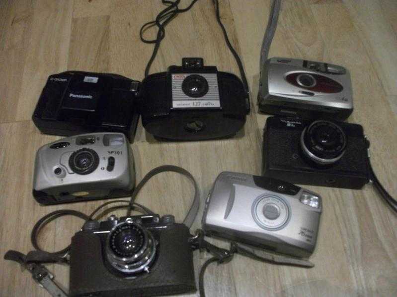 Collection of vintage cameras